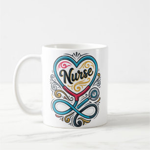 Krankenschwester Herz Stethoskop Vintage Gravur De Kaffeetasse