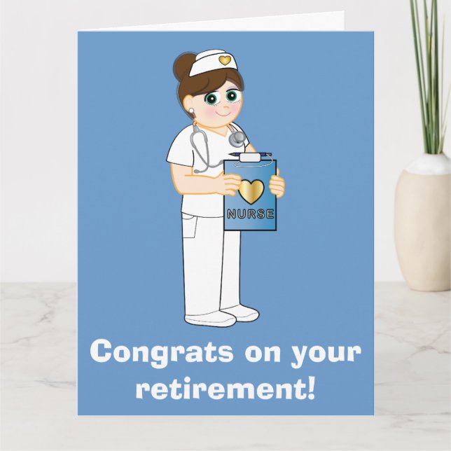 Krankenschwester: Herzlichen Glückwunsch zur Big C Karte (Vorderseite)