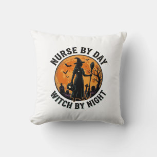 Krankenschwester Hexe Halloween Vintage Grusel Sch Kissen