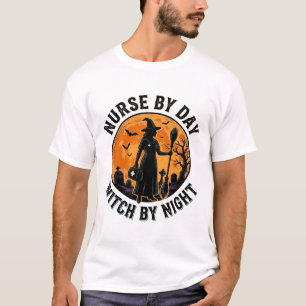 Krankenschwester Hexe Halloween Vintage Grusel Sch T-Shirt