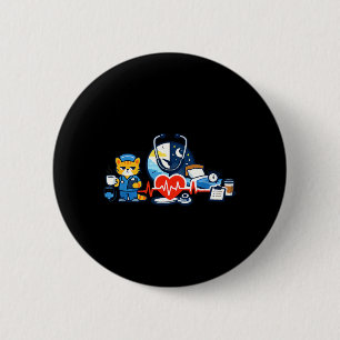 Krankenschwester-Humor-Nachtschicht-Emblem für RN- Button