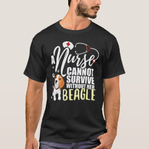 Krankenschwester-Hund-Mama Beagle Stillen Für Frau T-Shirt