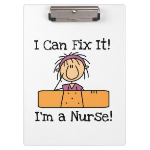 Krankenschwester I kann es regeln Klemmbrett