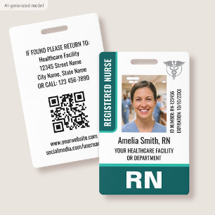 Krankenschwester-ID-Ausweis-Foto-Logo-RN-Mitarbeit Ausweis