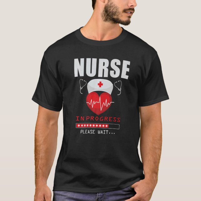 Krankenschwester im laufenden Laden Heartbeat Futu T-Shirt (Vorderseite)