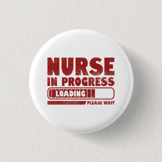 Krankenschwester im Training Button