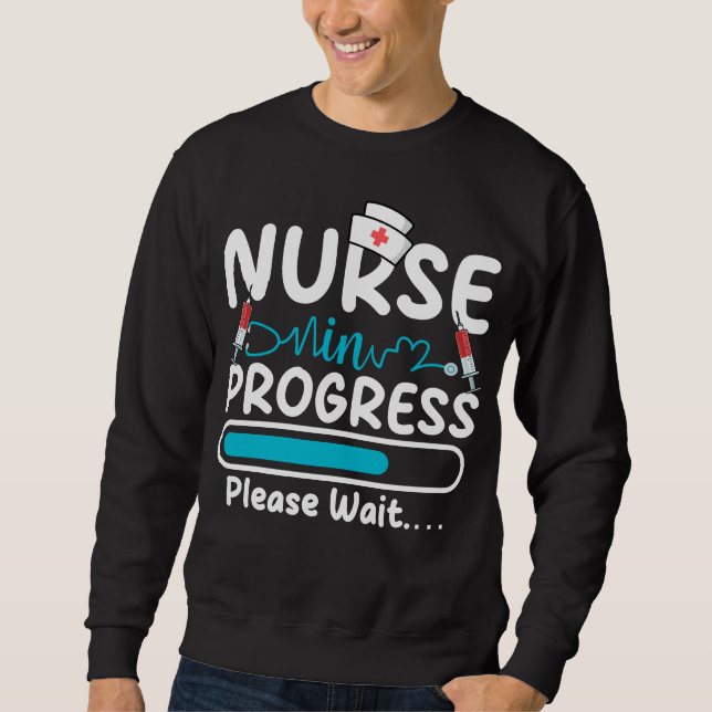 Krankenschwester in Ausbildung Männer beladen Sweatshirt (Vorderseite)