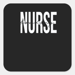 Krankenschwester in Ausbildung zukünftige Krankens Quadratischer Aufkleber