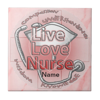 Krankenschwester in lebender Liebe Fliese