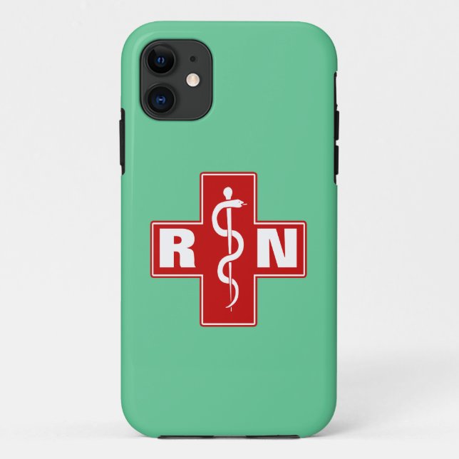 Krankenschwester-Initialen Case-Mate iPhone Hülle (Rückseite)