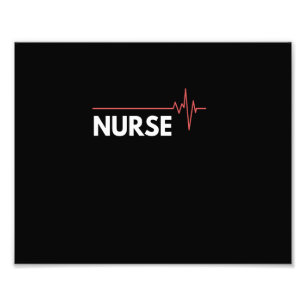 Krankenschwester Job Herz harte Arbeit Krankenhaus Fotodruck