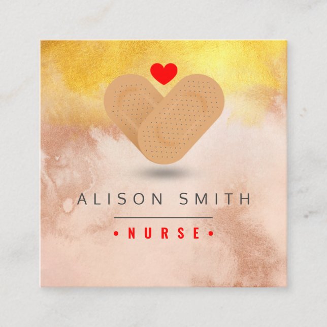 Krankenschwester / Kinderpfleger / pfleger Quadratische Visitenkarte (Vorderseite)