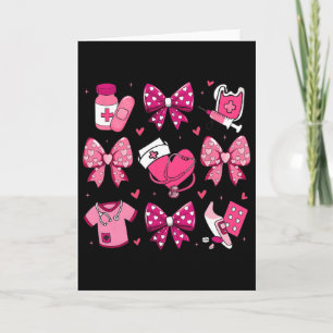 Krankenschwester Kokette Stethoskop Schleife Rosa Karte