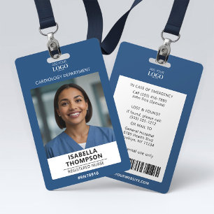Krankenschwester Krankenhaus Logo Blau Foto Auswei Ausweis