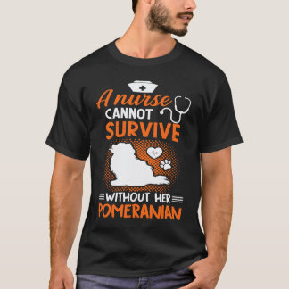 Krankenschwester Krankenhaus Pomeranian Hund Besit T-Shirt