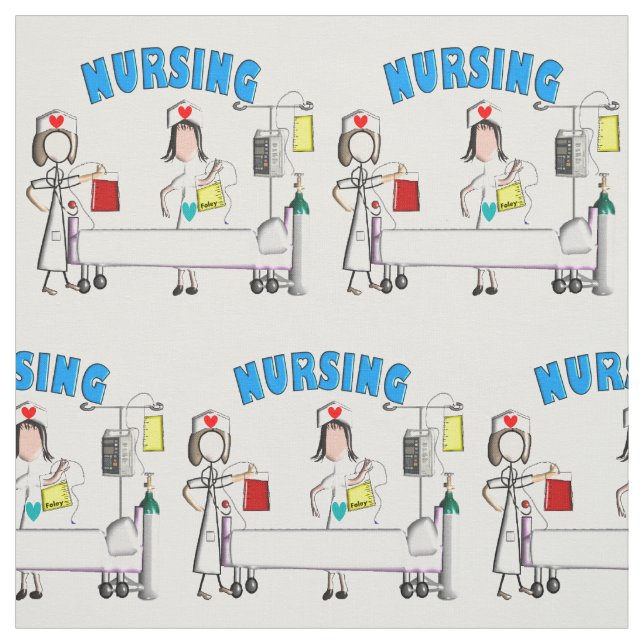 Krankenschwester-Krankenhaus-Szene Stoff (Muster)