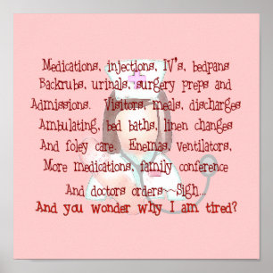 Krankenschwester-Kunst-Gedicht (Frameable) "ich Poster