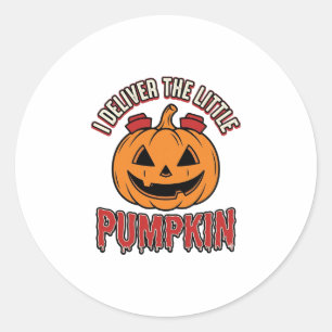 Krankenschwester-Kürbis-Halloween-Liefer-Shirt-Des Runder Aufkleber