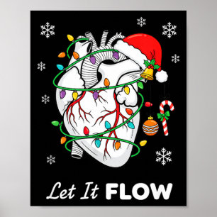 Krankenschwester Lass es fließen Anatomie Herz Kar Poster