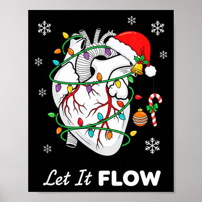Krankenschwester Lass es fließen Anatomie Herz Kar Poster (Vorne)