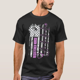Krankenschwester Leben Amerikanische Flagge Kranke T-Shirt