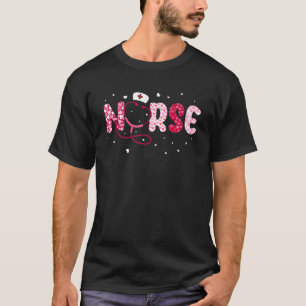 Krankenschwester Leben Liebe Herz Groovy Frohen Va T-Shirt