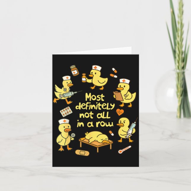 Krankenschwester Leben Pflegeente Definitiv Nicht  Karte (Vorderseite)