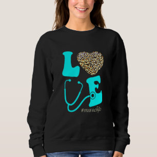 Krankenschwester Leben Rn Lpn Cna Schule Cheetah H Sweatshirt