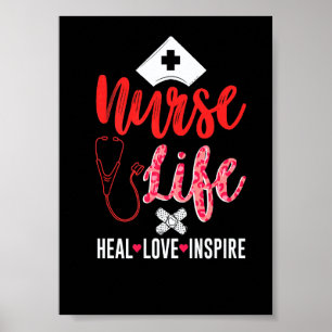Krankenschwester Leben Stethoskop Medizin Krankenh Poster