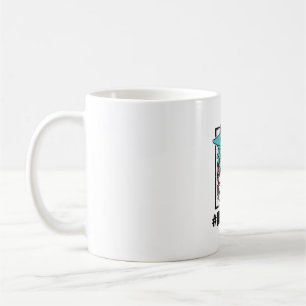 Krankenschwester-Leben-Unordentliche-Bun-Regenboge Kaffeetasse