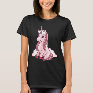 Krankenschwester Lebensretter Krankenpflege Einhor T-Shirt