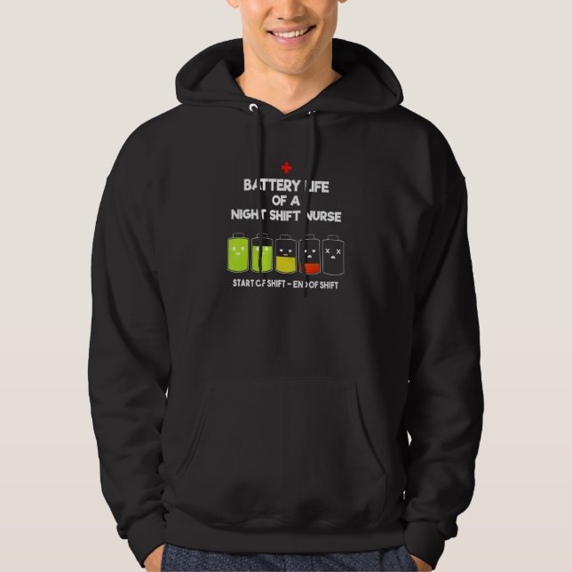 Krankenschwester Lebensretter nährt Energie-Nachts Hoodie (Vorderseite)
