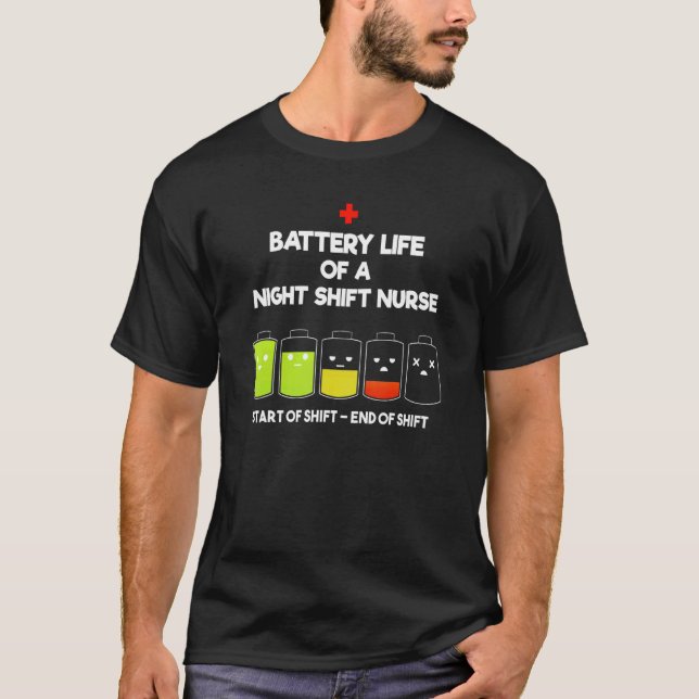 Krankenschwester Lebensretter nährt Energie-Nachts T-Shirt (Vorderseite)