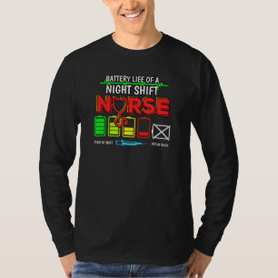 Krankenschwester Lebensretter nährt Energie-Nachts T-Shirt
