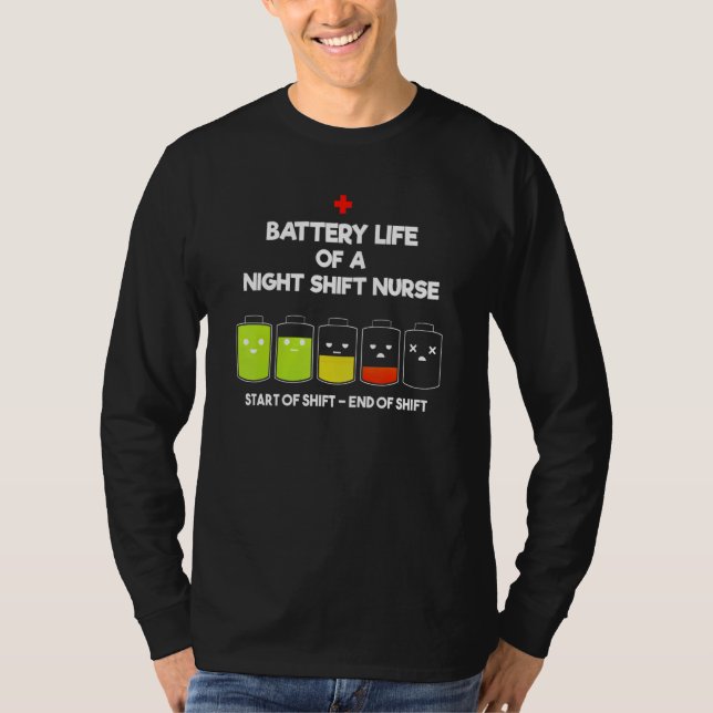 Krankenschwester Lebensretter nährt Energie-Nachts T-Shirt (Vorderseite)