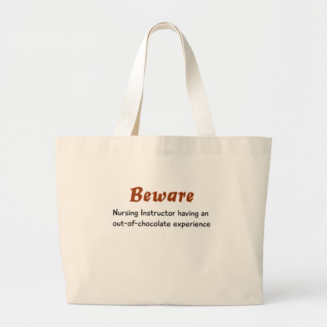 Krankenschwester-Lehrer-Taschen-Tasche Jumbo Stoffbeutel (Vorne)