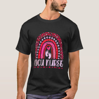 Krankenschwester Leopard Regenbogen Nicu Krankensc T-Shirt