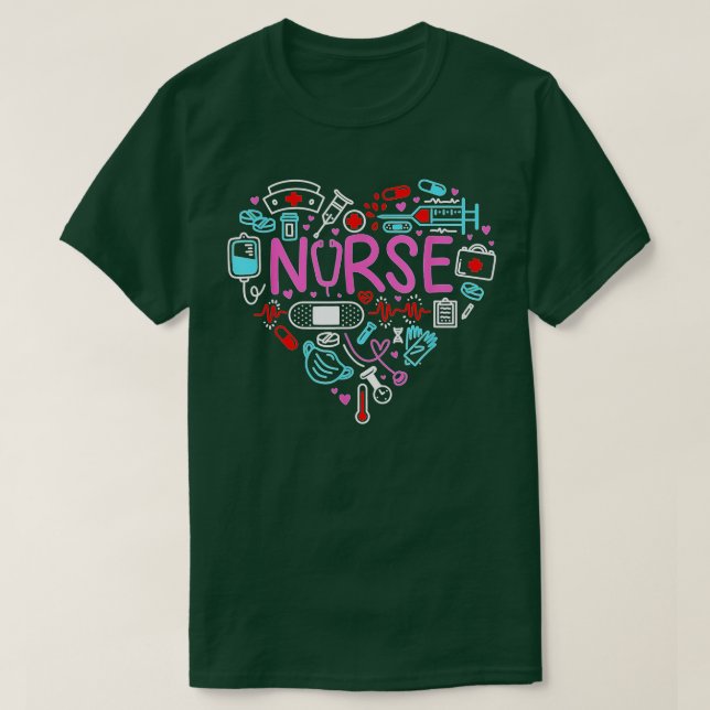 Krankenschwester Liebe Krankenpflege Student RN Li T-Shirt (Design vorne)