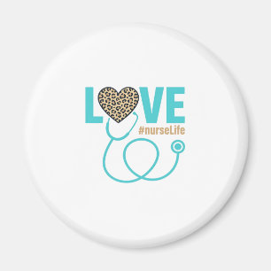 Krankenschwester Liebe Leopard Stethoskop Vektor D Magnet