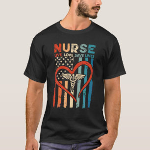 Krankenschwester Live-Liebe Rette Leben stolz auf T-Shirt