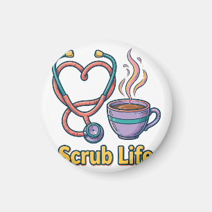 Krankenschwester-Magnet mit Scrub Life-Motiv Magnet