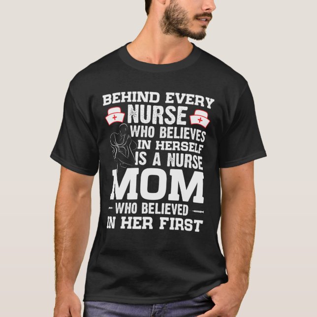 Krankenschwester Mama Mutter Funny Women Krankenpf T-Shirt (Vorderseite)