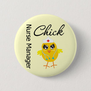 Krankenschwester-Manager-Küken v1 Button
