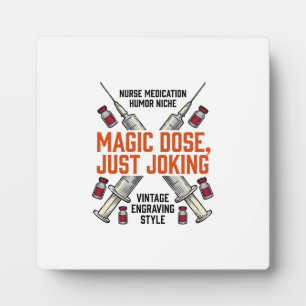 Krankenschwester-Medikament-Humor-Witchy-Dosis-Vin Fotoplatte