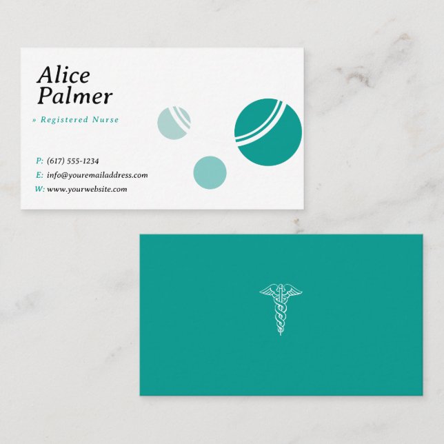Krankenschwester | Medizinisch Beruflich Visitenkarte (Vorne/Hinten)
