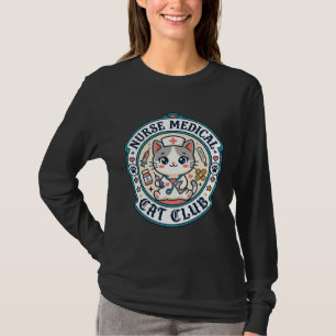 Krankenschwester Medizinische Katze Lustiges Katze T-Shirt