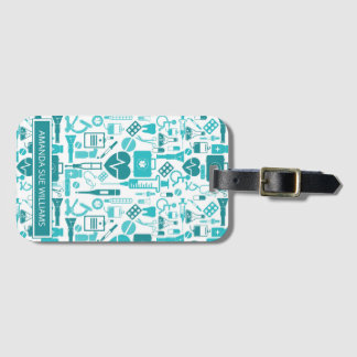 Krankenschwester/Medizinstudentin - Name/Monogramm Gepäckanhänger