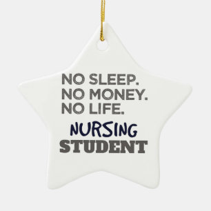 Krankenschwester Meme No Sleep Money Krankenpflege Keramik Ornament