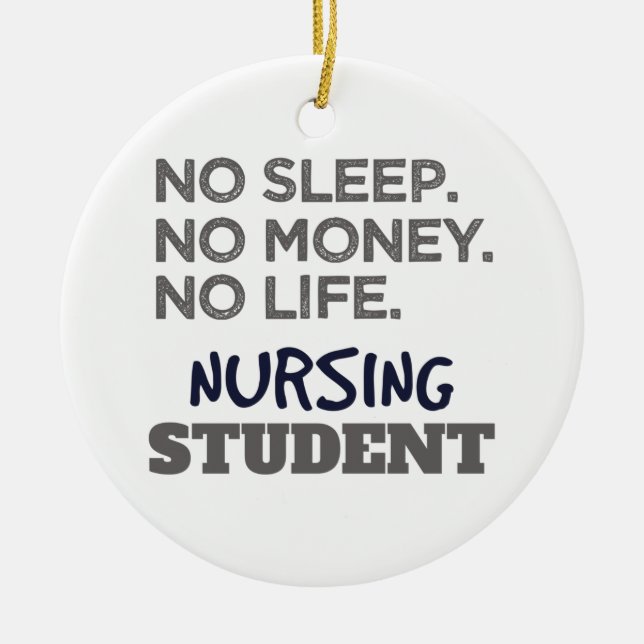 Krankenschwester Meme No Sleep Money Krankenpflege Keramik Ornament (Vorne)