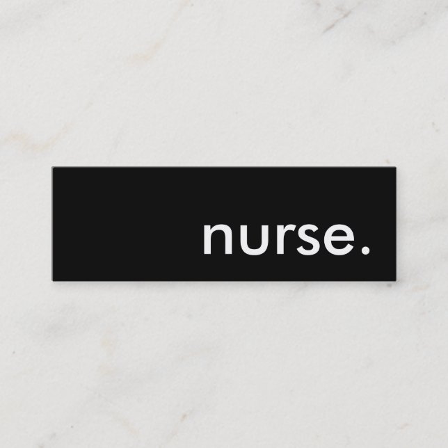 Krankenschwester. Mini Visitenkarte (Vorderseite)